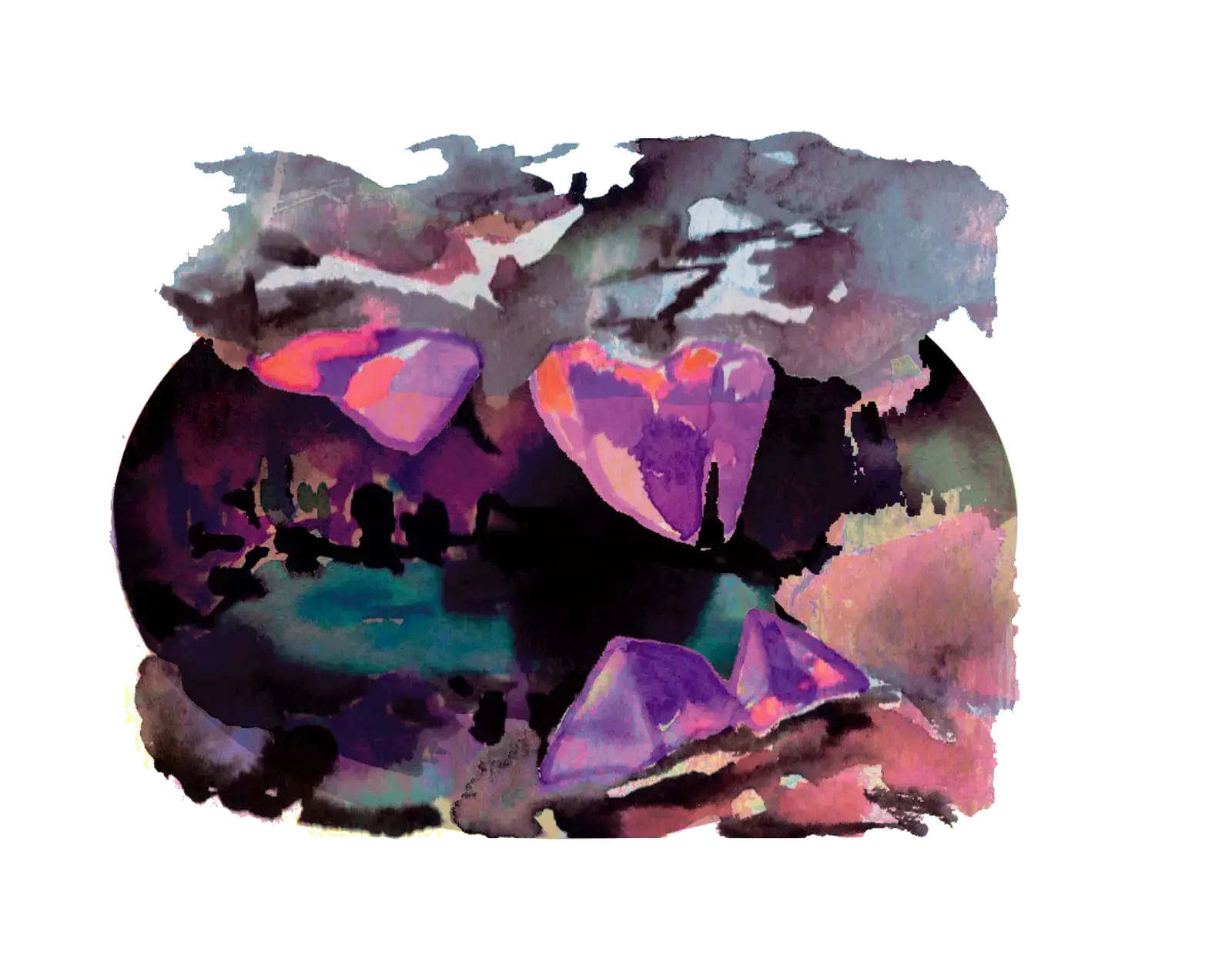 The Amethyst Cave, illustration by Lotta Vuorma
