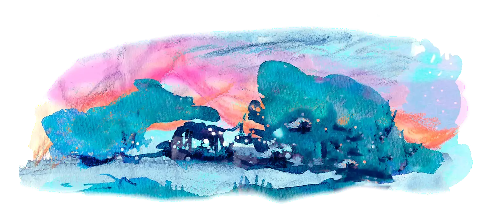 Polar night, illustration by Lotta Vuorma