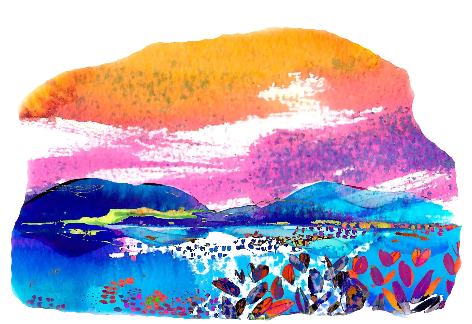 Midnight Sun, illustration by Lotta Vuorma