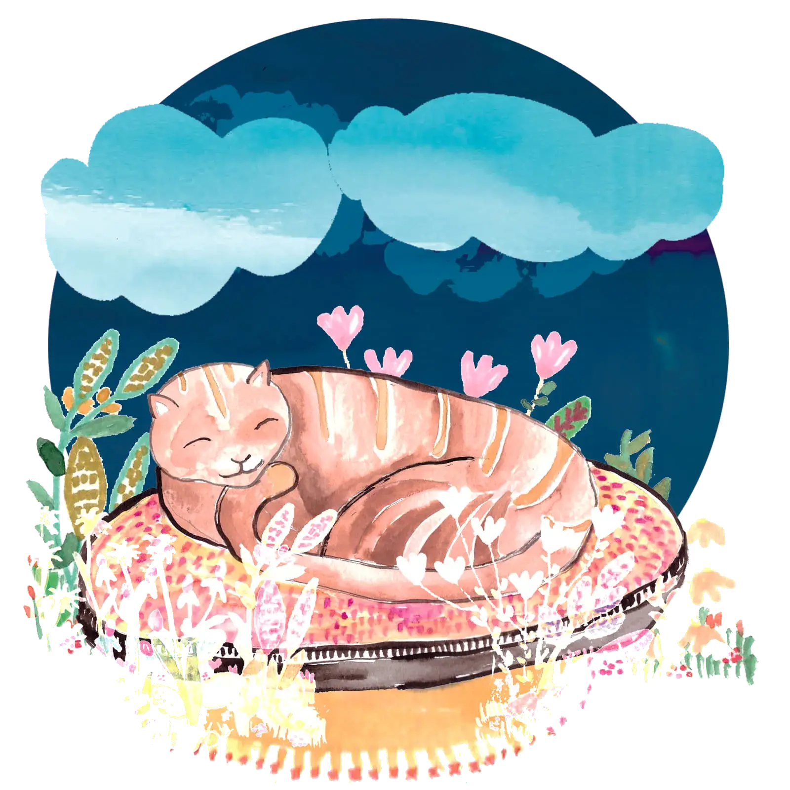 Cat’s Dream, illustration by Lotta Vuorma