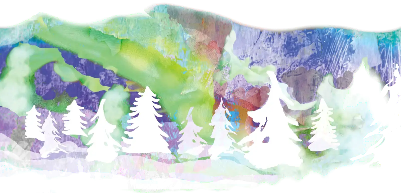 Northern Lights, illustration by Lotta Vuorma