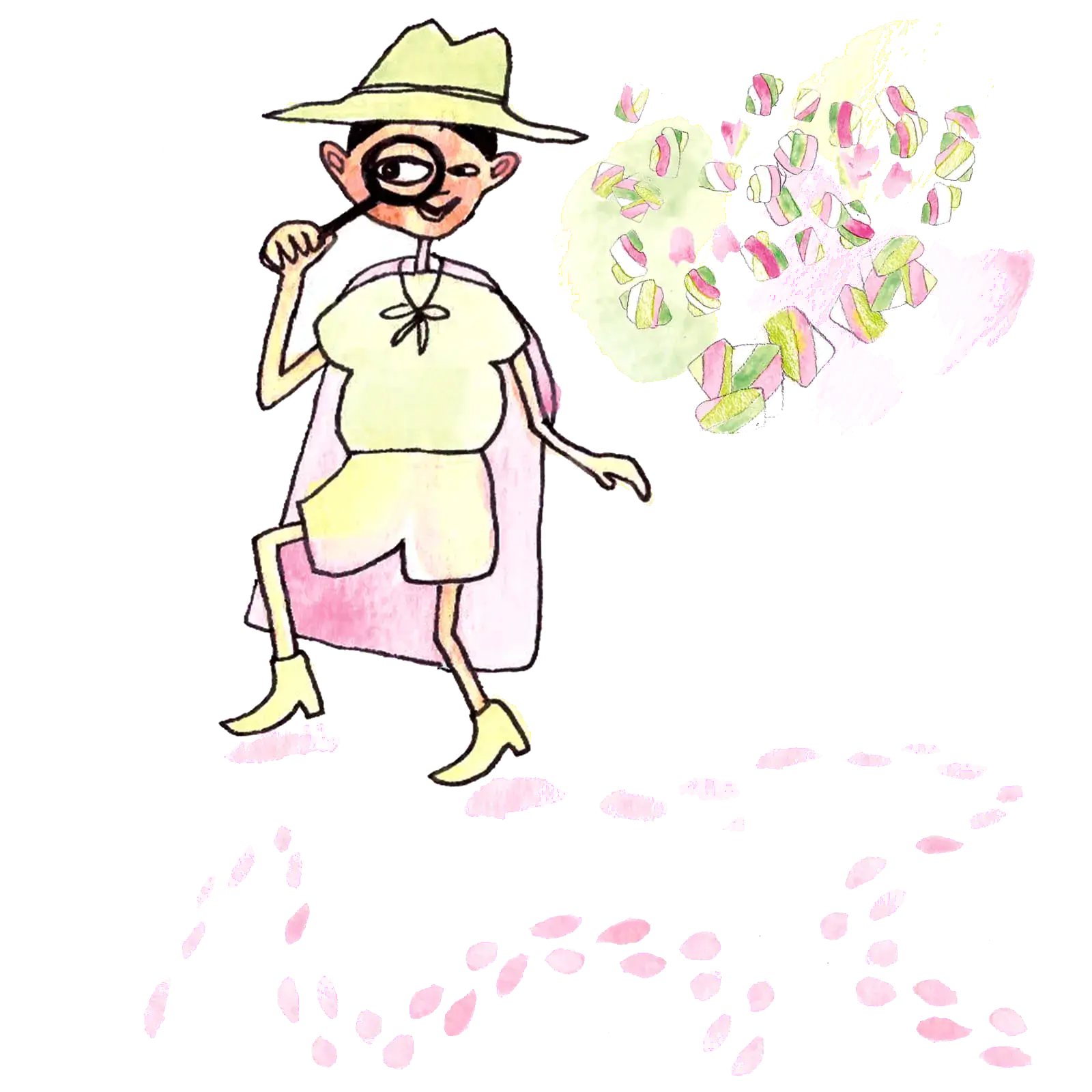 The Marshmallow Spy, illustration by Lotta Vuorma